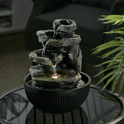 Cascade stone fountain - stone, water